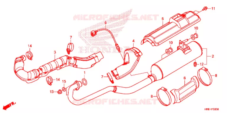 SILENCIEUX D'ECHAPPEMENT Honda ATV 500 FOURTRAX 2019  TRX500FA6K