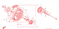 ROUE ARRIERE pour Honda VFR 400 DRIVING SCHOOL de 1991