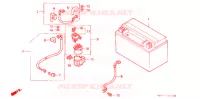 BATTERIE pour Honda VFR 400 R3 Without speed warning light de 1990