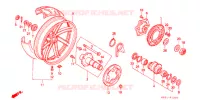ROUE ARRIERE pour Honda VFR 400 R3 Without speed warning light de 1990