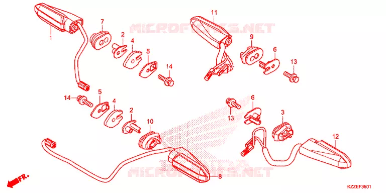 CLIGNOTANT (CRF250RL/RLA) Honda MOTO 250 CRF 2018  CRF250RLJ