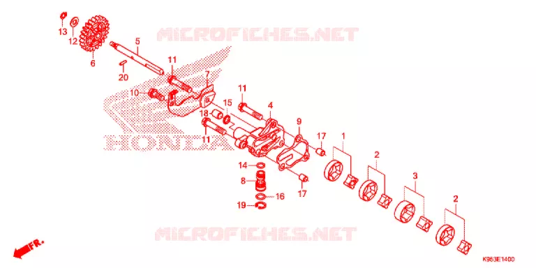 POMPE A HUILE Honda MOTO 250 CRF 2018  CRF250RJ