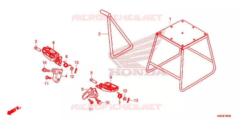 REPOSE PIED - BEQUILLE Honda MOTO 250 CRF 2018  CRF250RJ