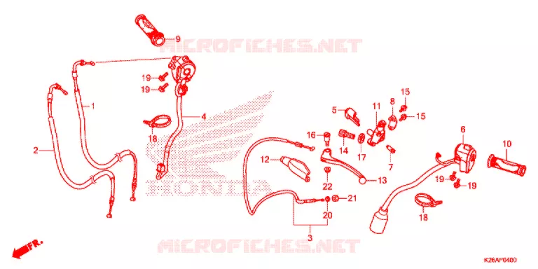 LEVIER DE GUIDON - CABLE - COMMODO Honda MOTO 125 GROM 2018  MSX125J_A