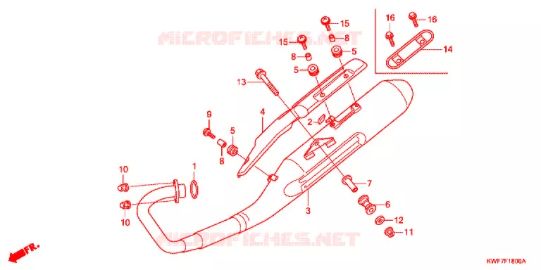 SILENCIEUX D'ECHAPPEMENT Honda MOTO 125 CBF 2010  CBF125MA