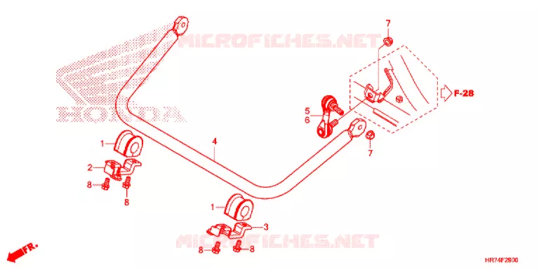 BARRE ANTI ROULIS Honda ATV 420 FOURTRAX 2018  TRX420FA6J