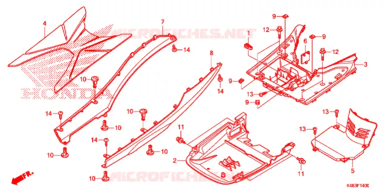 MARCHE PIEDS Honda SCOOTER 110 SPACY 2019  SCR1105WHJ
