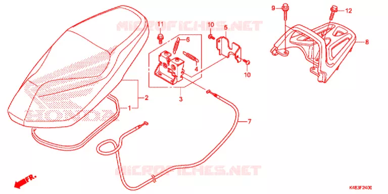 SELLE Honda SCOOTER 110 SPACY 2019  SCR1105WHJ