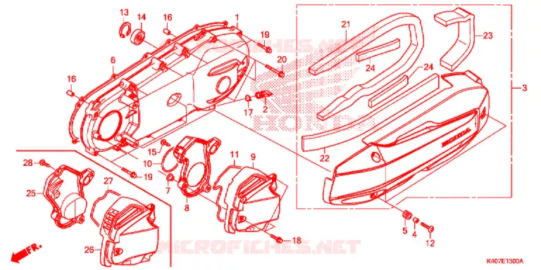 COUVERCLE GAUCHE Honda SCOOTER 125 FORZA 2018  NSS125ADK