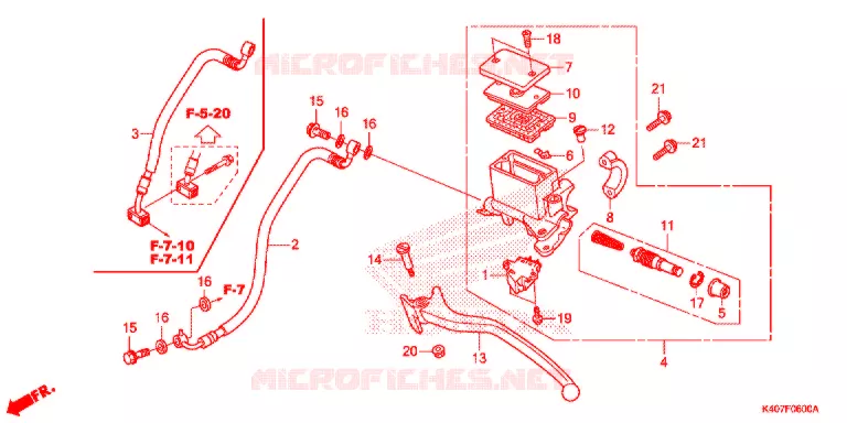 MAITRE CYLINDRE DE FREIN ARRIERE Honda SCOOTER 125 FORZA 2020  NSS125ADK