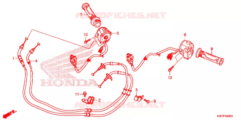 COMMODO - LEVIER - CABLE Honda SCOOTER 125 FORZA 2018  NSS125ADK