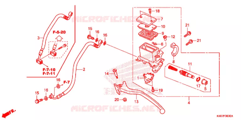 MAITRE CYLINDRE DE FREIN ARRIERE Honda SCOOTER 125 FORZA 2018  NSS125ADK