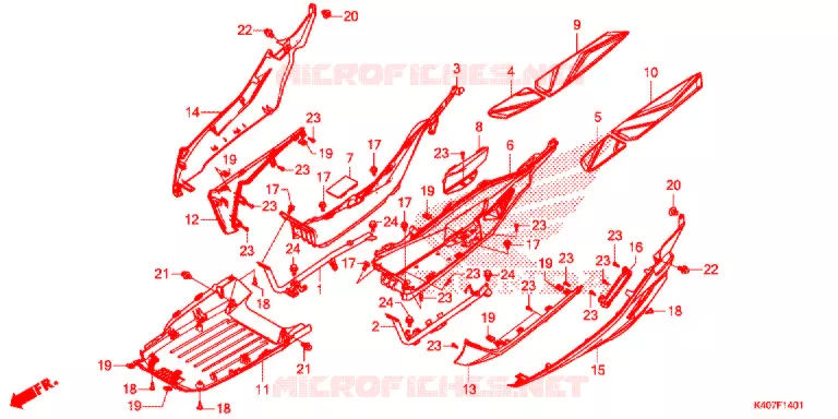 MARCHE PIEDS (NSS125ADK) Honda SCOOTER 125 FORZA 2019  NSS125ADK