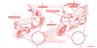 AUTOCOLLANTS pour Honda SH 300 I ABS STANDARD de 2018