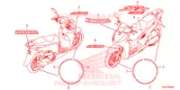 AUTOCOLLANTS pour Honda SH 300 I ABS STANDARD de 2018