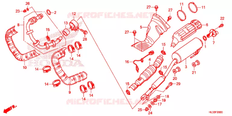 SILENCIEUX D'ECHAPPEMENT Honda ATV 700 PIONEER 2018  SXS700M2J