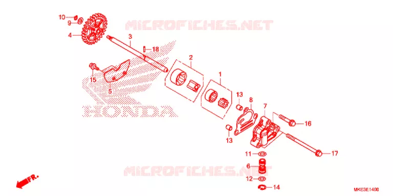 POMPE A HUILE Honda MOTO 450 CRF 2018  CRF450RJ