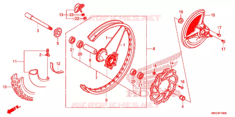 ROUE AVANT Honda MOTO 450 CRF 2018  CRF450RJ