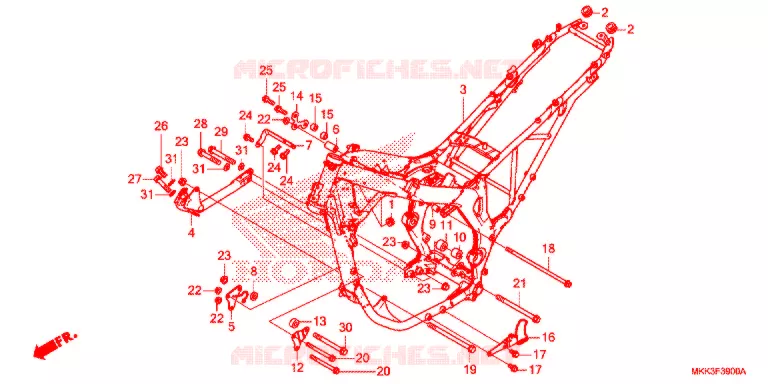 CADRE Honda MOTO 1000 AFRICA-TWIN 2021  CRF1000AJ