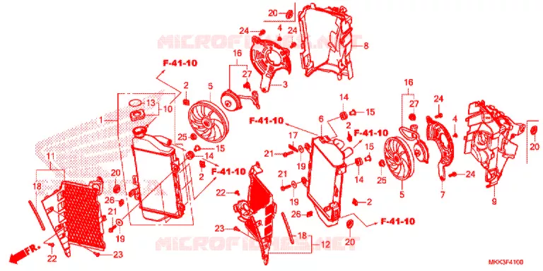 RADIATEUR Honda MOTO 1000 AFRICA-TWIN 2021  CRF1000AJ
