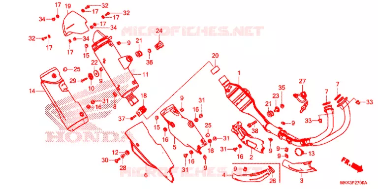 SILENCIEUX D'ECHAPPEMENT Honda MOTO 1000 AFRICA-TWIN 2020  CRF1000AJ