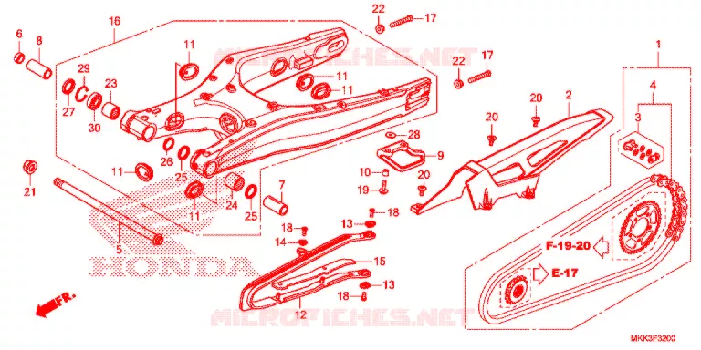 BRAS OSCILLANT Honda MOTO 1000 AFRICA-TWIN 2018  CRF1000AJ