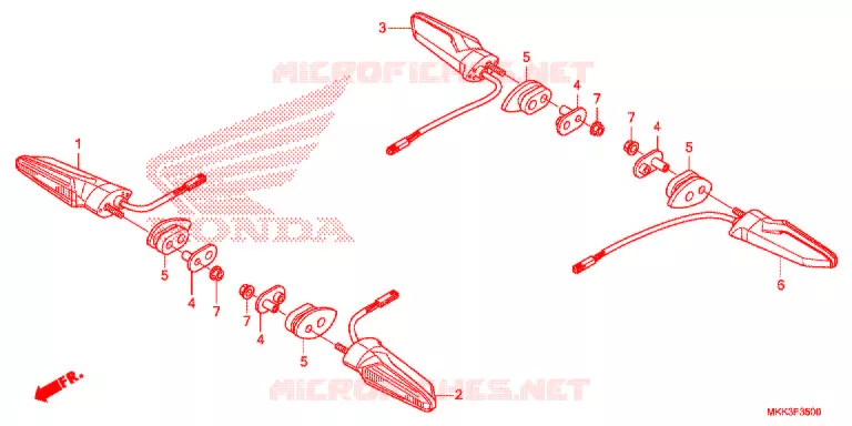 CLIGNOTANT Honda MOTO 1000 AFRICA-TWIN 2019  CRF1000AJ