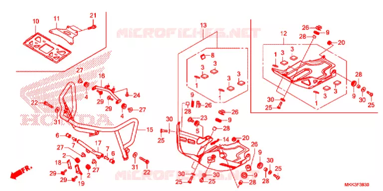 FRONT SIDE PIPE/SKID PLATE Honda MOTO 1000 AFRICA-TWIN 2021  CRF1000AJ