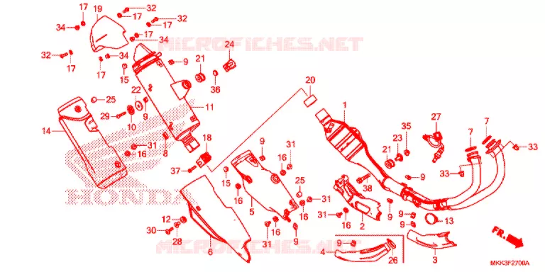 SILENCIEUX D'ECHAPPEMENT Honda MOTO 1000 AFRICA-TWIN 2019  CRF1000AJ