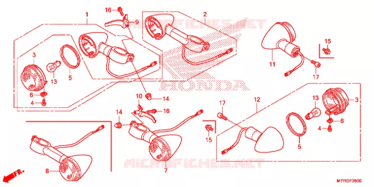 CLIGNOTANT Honda MOTO 1300 VT 2020  VT1300CXAH