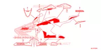 AUTOCOLLANTS pour Honda CBR 600 RR RED de 2017