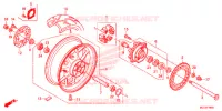ROUE ARRIERE pour Honda CBR 600 RR RED de 2017