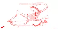 SELLE pour Honda CBR 600 RR RED de 2017