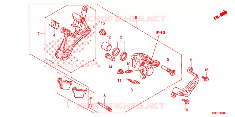 ETRIER DE FREIN ARRIERE Honda MOTO 150 CRF 2018  CRF150RBJ