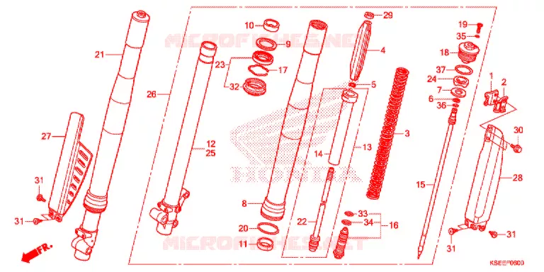 FOURCHE Honda MOTO 150 CRF 2020  CRF150RBJ