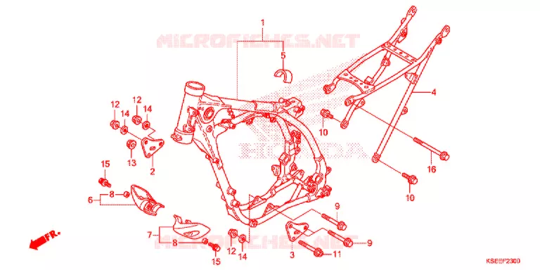 CADRE Honda MOTO 150 CRF 2018  CRF150RBJ