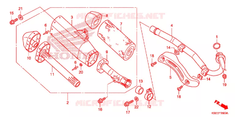 SILENCIEUX D'ECHAPPEMENT Honda MOTO 150 CRF 2018  CRF150RBJ