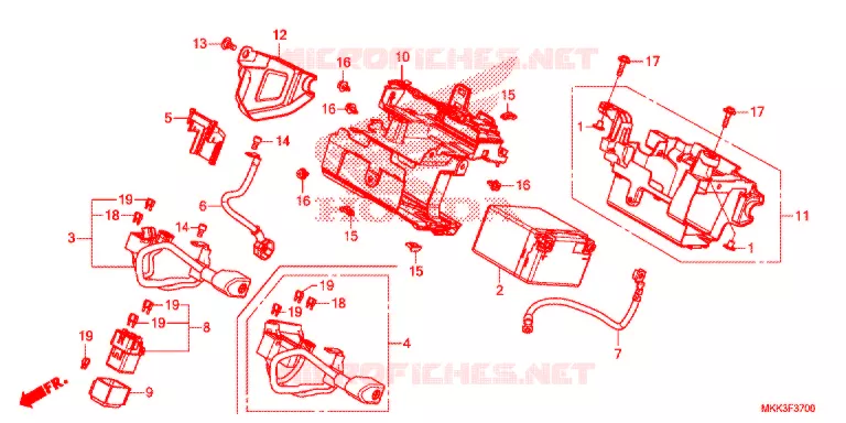 BATTERIE Honda MOTO 1000 AFRICA-TWIN 2018  CRF1000DLJ