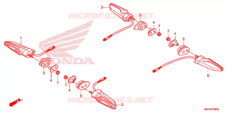 CLIGNOTANT Honda MOTO 1000 AFRICA-TWIN 2018  CRF1000DLJ