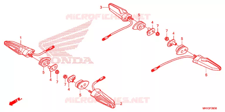 CLIGNOTANT Honda MOTO 1000 AFRICA-TWIN 2018  CRF1000ALJ