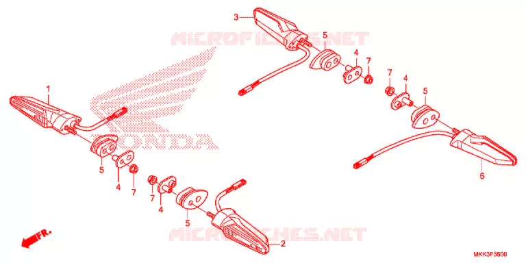 CLIGNOTANT Honda MOTO 1000 AFRICA-TWIN 2018  CRF1000AL2J