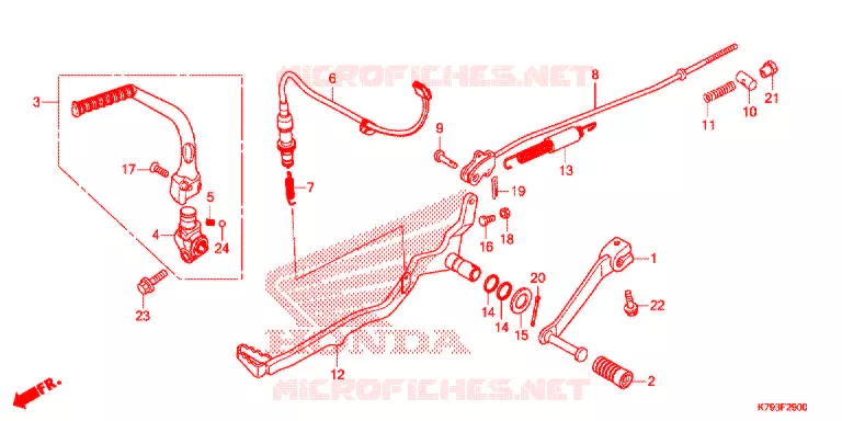 PEDALE Honda MOTO 190 XR 2019  XR190LH