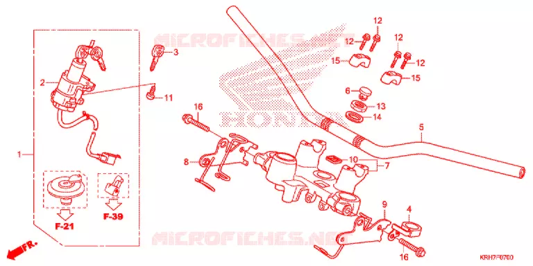 GUIDON - TE DE FOURCHE Honda MOTO 150 XR 2017  XR150LEKH