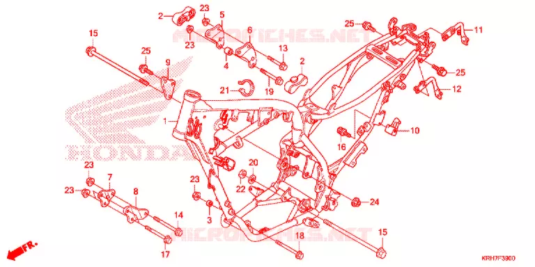 CADRE Honda MOTO 150 XR 2017  XR150LEKH