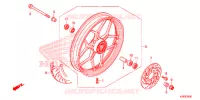 ROUE AVANT pour Honda SH MODE 125 de 2017