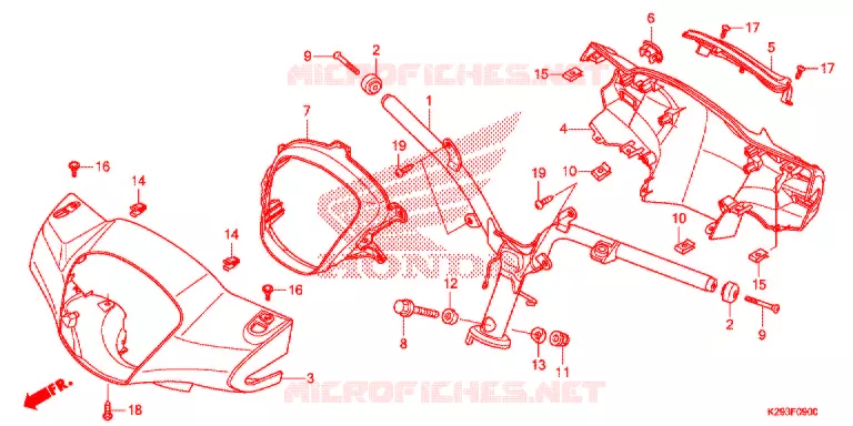 GUIDON - CARENAGE Honda SCOOTER 125 SH 2019  ANC125H