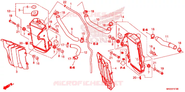 RADIATEUR Honda MOTO 450 CRF 2019  CRF450RK