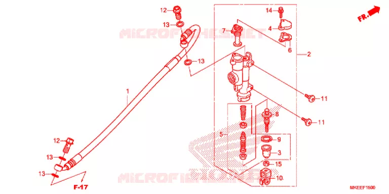 MAITRE CYLINDRE DE FREIN ARRIERE Honda MOTO 450 CRF 2019  CRF450RXK