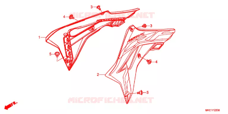 OUIES DE RADIATEUR (CRF450R) Honda MOTO 450 CRF 2018  CRF450RJ