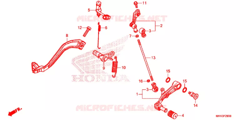 PEDALE Honda MOTO 1000 AFRICA-TWIN 2018  CRF1000ALJ
